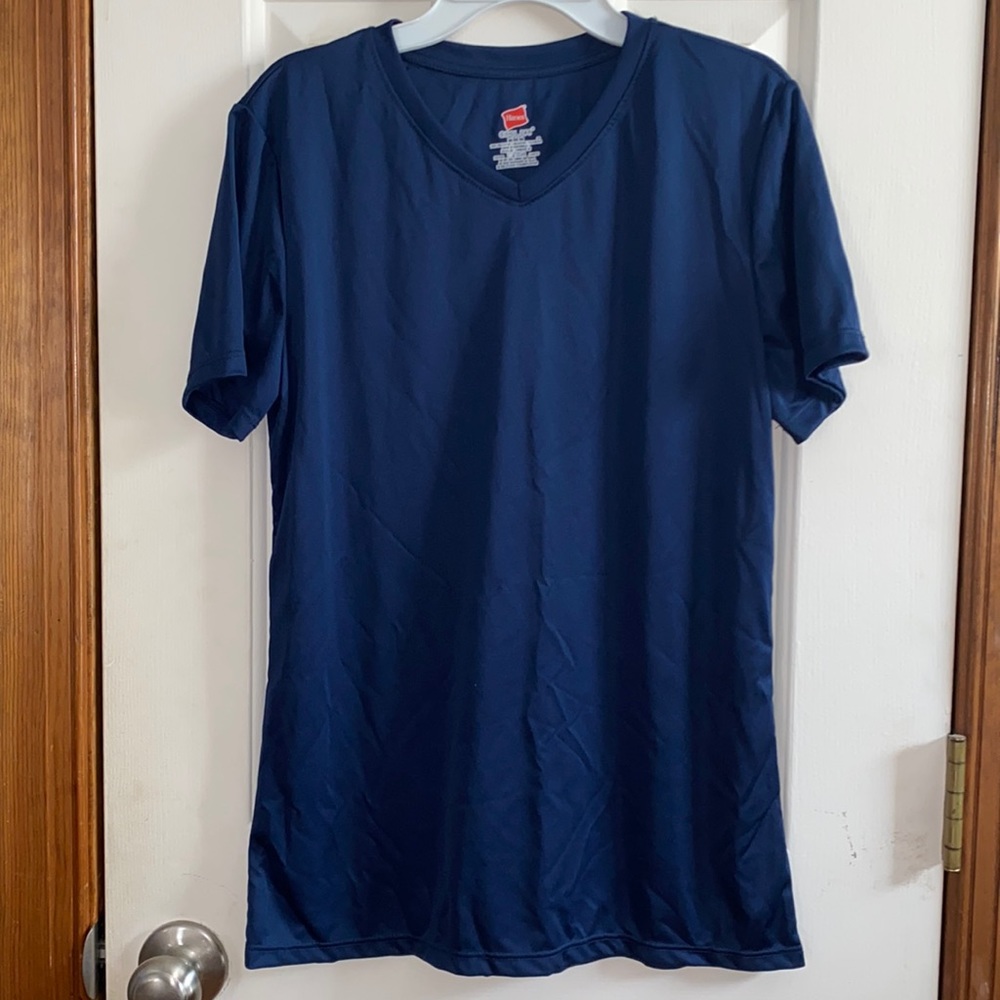 Haynes Womens Cool-Dri 2 pack navy blue tshirts size M